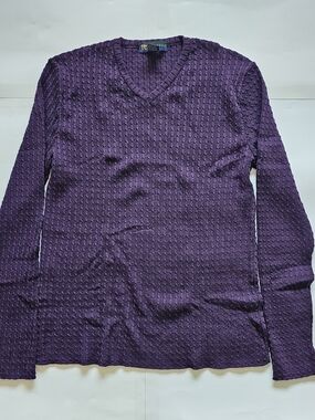 R&R Casuals 100% Wool Women's Sweater Made In Italy Medium